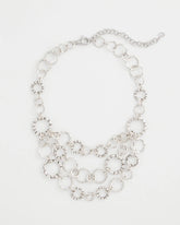 Chico's Sale - Silver Multistrand Bib Necklace