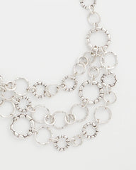 Chico's Sale - Silver Multistrand Bib Necklace