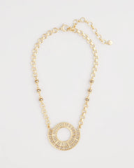 Chico's Online - Sparkling Goldtone Circle Pendant Necklace