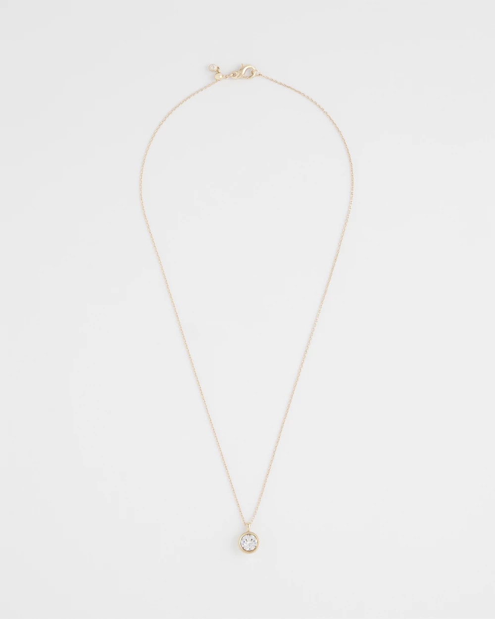 Chico's US - Bezel Set Pendant Goldtone Necklace