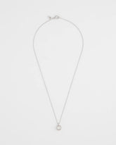 Chico's / Bezel Set Pendant Silvertone Necklace
