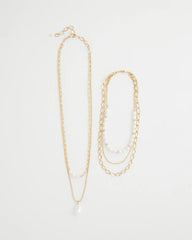 Chico's Convertible Pearl Multistrand Necklace