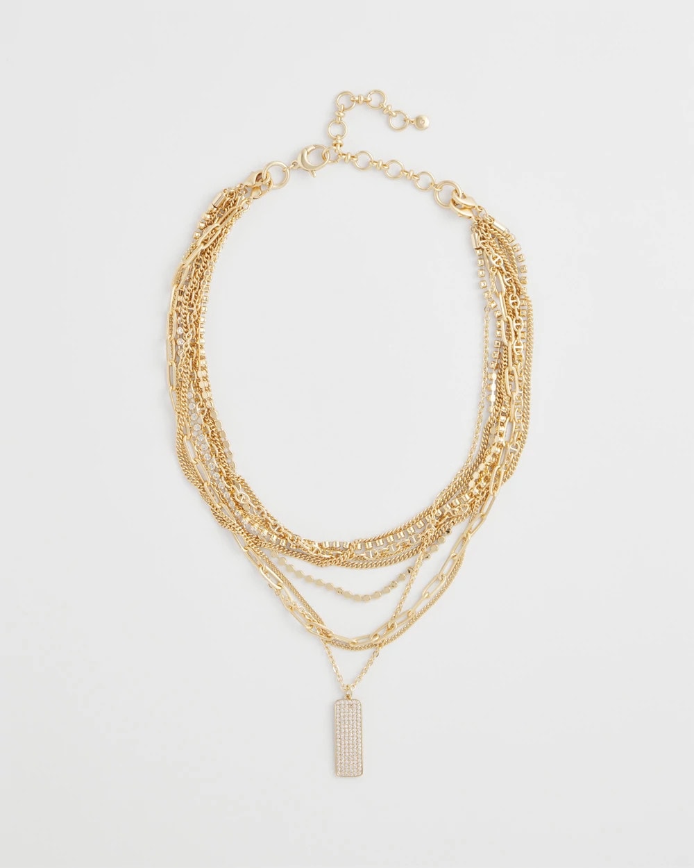Chico's Sale - Convertible Gold Pave Pendant Necklace