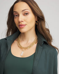 Chico's Sale - Convertible Gold Pave Pendant Necklace