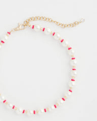 Chico's Discount - Short Pearl Pink Necklace