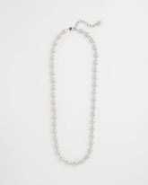 Chico's Sale - Silver Bead Long Single Strand Necklace