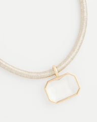 Chico's On Sale - Goldtone Glass Gem Pendant Cord Necklace