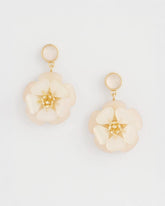 Chico's Neutral Flower Drop Earrings