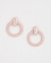 Chico's For Sale - Pink Twist Drop Hoop Earrings