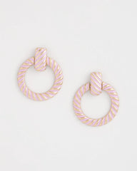Chico's For Sale - Pink Twist Drop Hoop Earrings