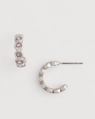 Chico's Sale - Silvertone Crystal Mini Hoop Earrings