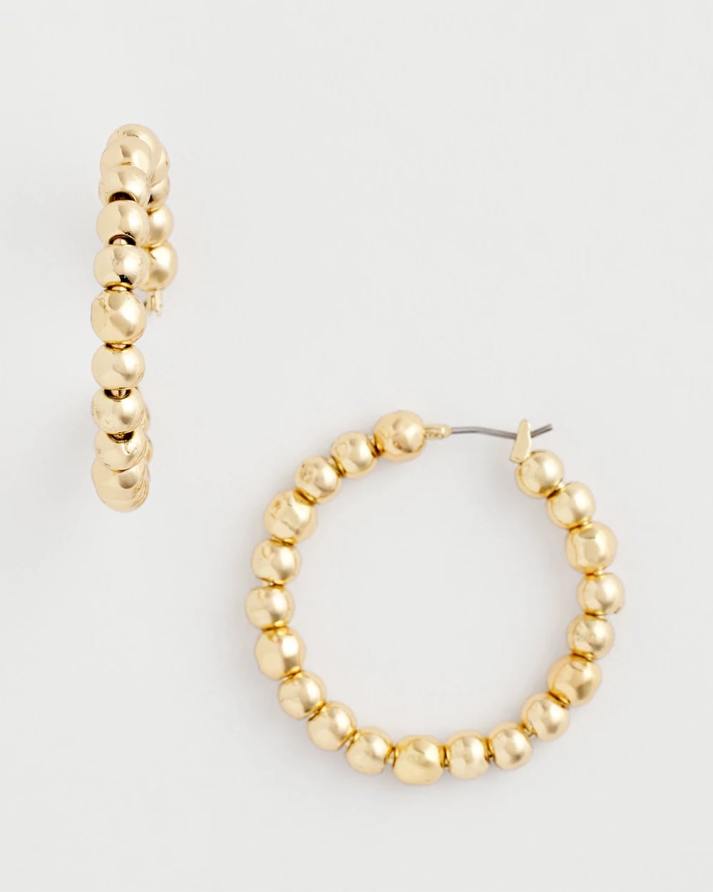 Chico's Outlet - No Droop® Golden Beaded Hoop Earrings