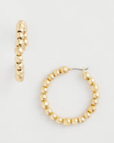 Chico's Outlet - No Droop® Golden Beaded Hoop Earrings
