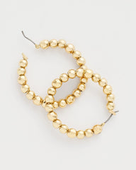 Chico's Outlet - No Droop® Golden Beaded Hoop Earrings