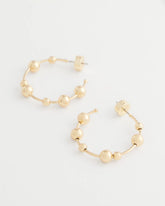 Chico's US - Goldtone Beaded Hoop Earrings