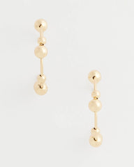Chico's US - Goldtone Beaded Hoop Earrings