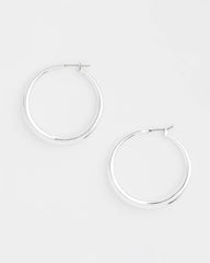 Chico's Cassie Silver-Tone Hoop Earrings