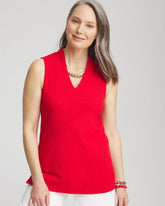 Chico's Online - Textured Sleeveless V-Neck Tunic