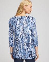 Chico's Animal Print Square Neck Tunic