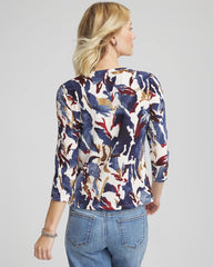 Chico's Discount - Printed Textured Scoopneck Cardigan
