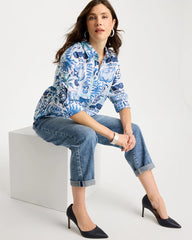 Chico's Discount - Cotton Voile Collared Beach Shirt
