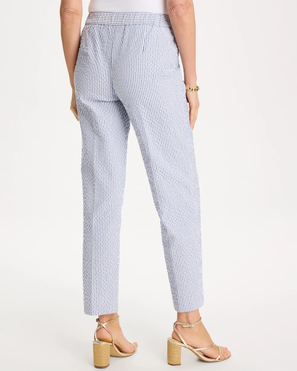 Chico's For Sale - Striped Seersucker Straight Ankle Pants