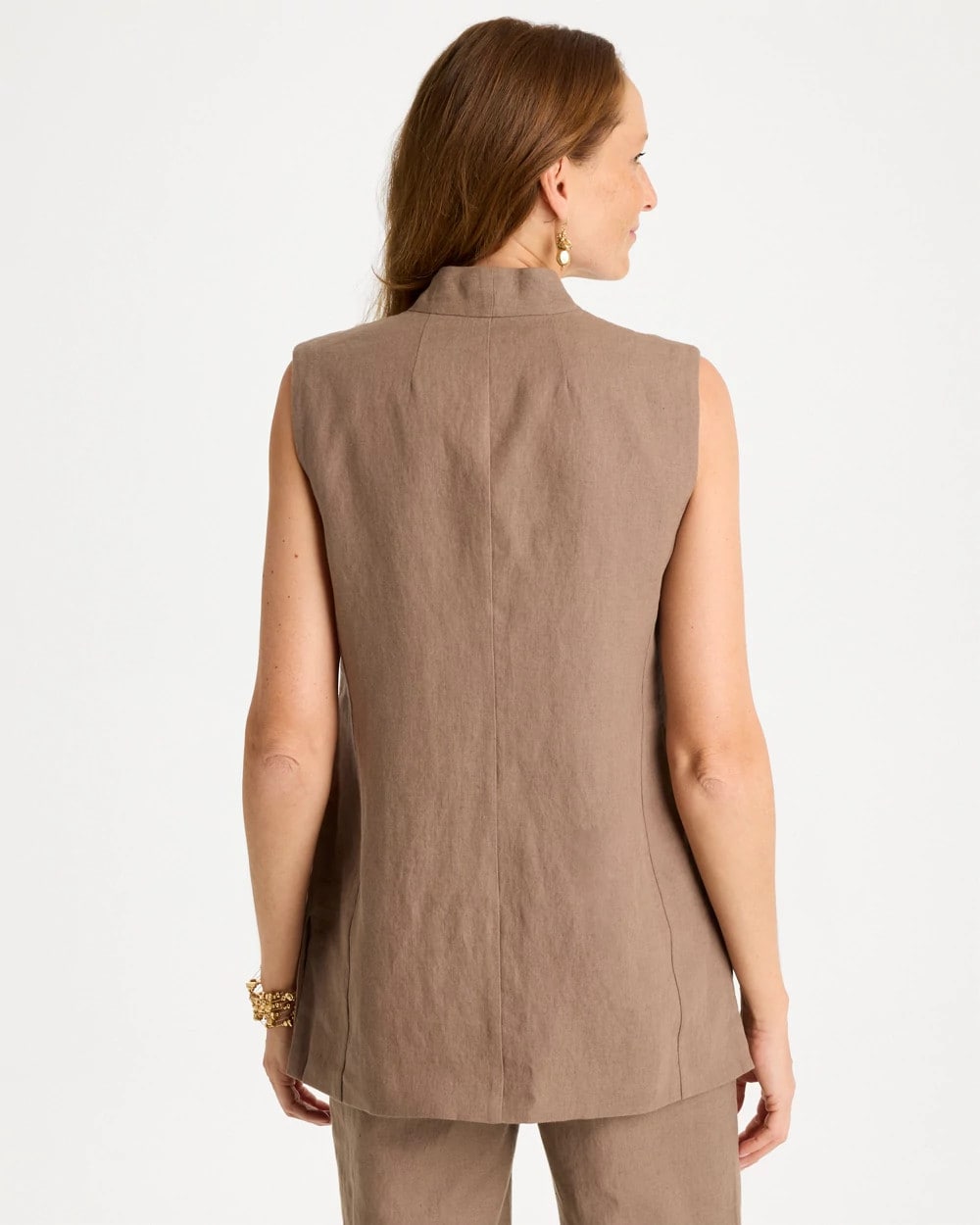 Chico's Online - Long Linen Sleeveless Vest