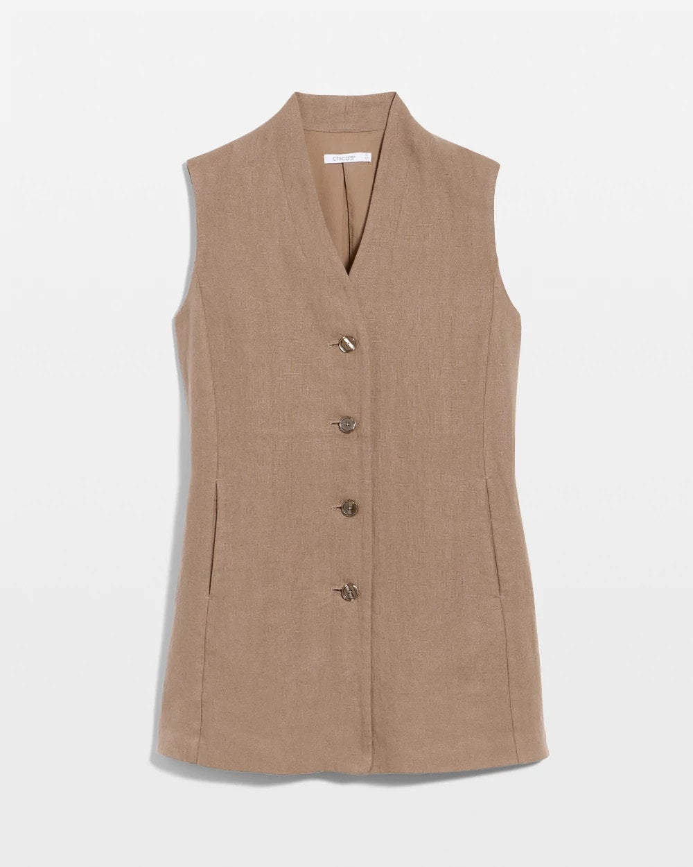Chico's Online - Long Linen Sleeveless Vest