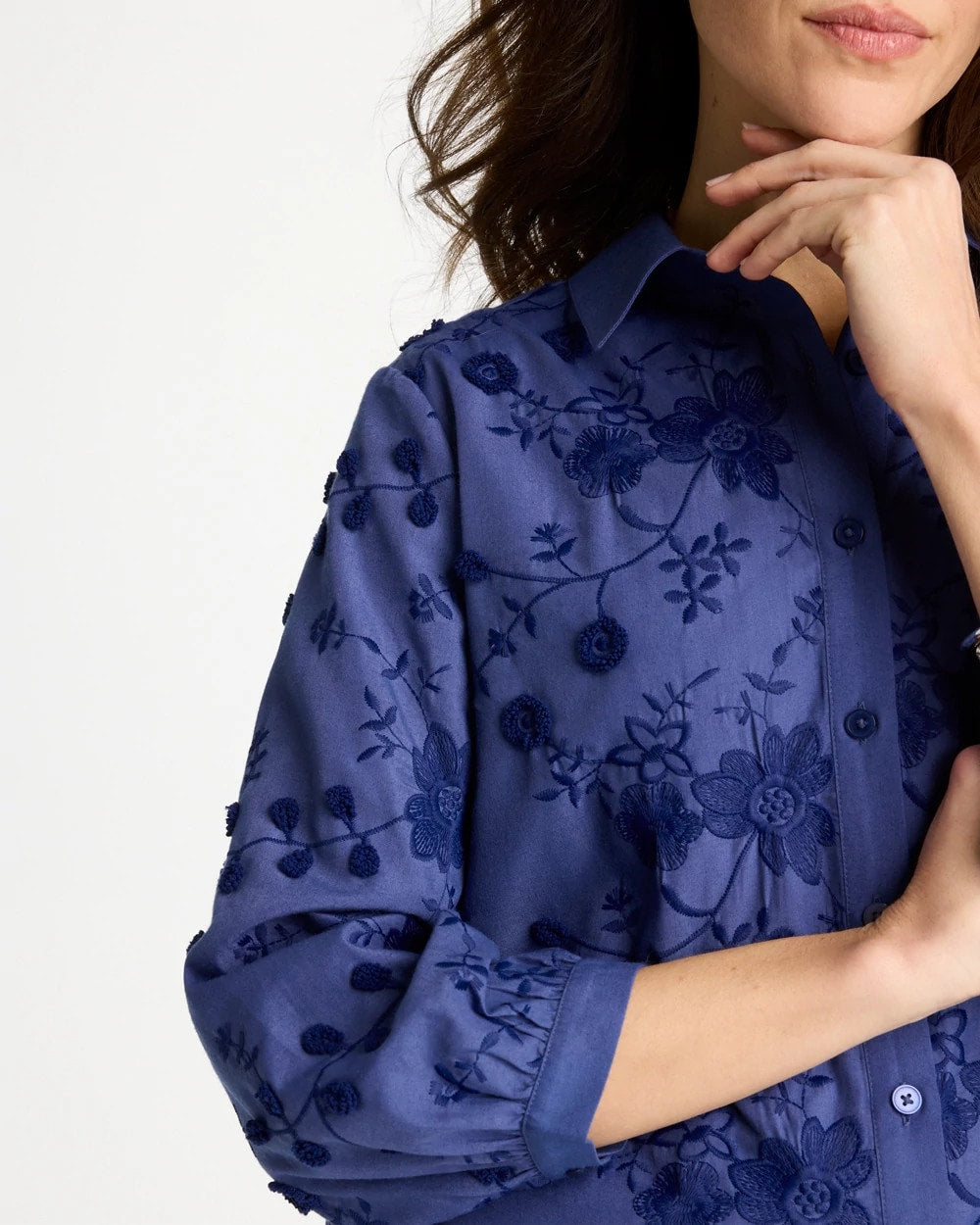 Chico's For Sale - 3D Floral Embroidered Top