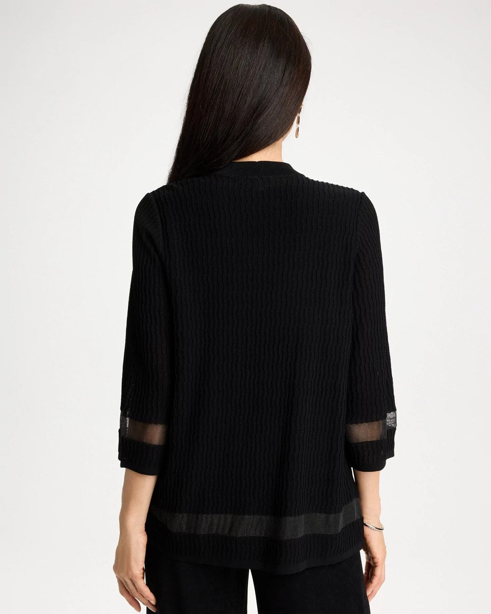 Chico's Outlet - Travelers™ Sheer Stripe Cardigan