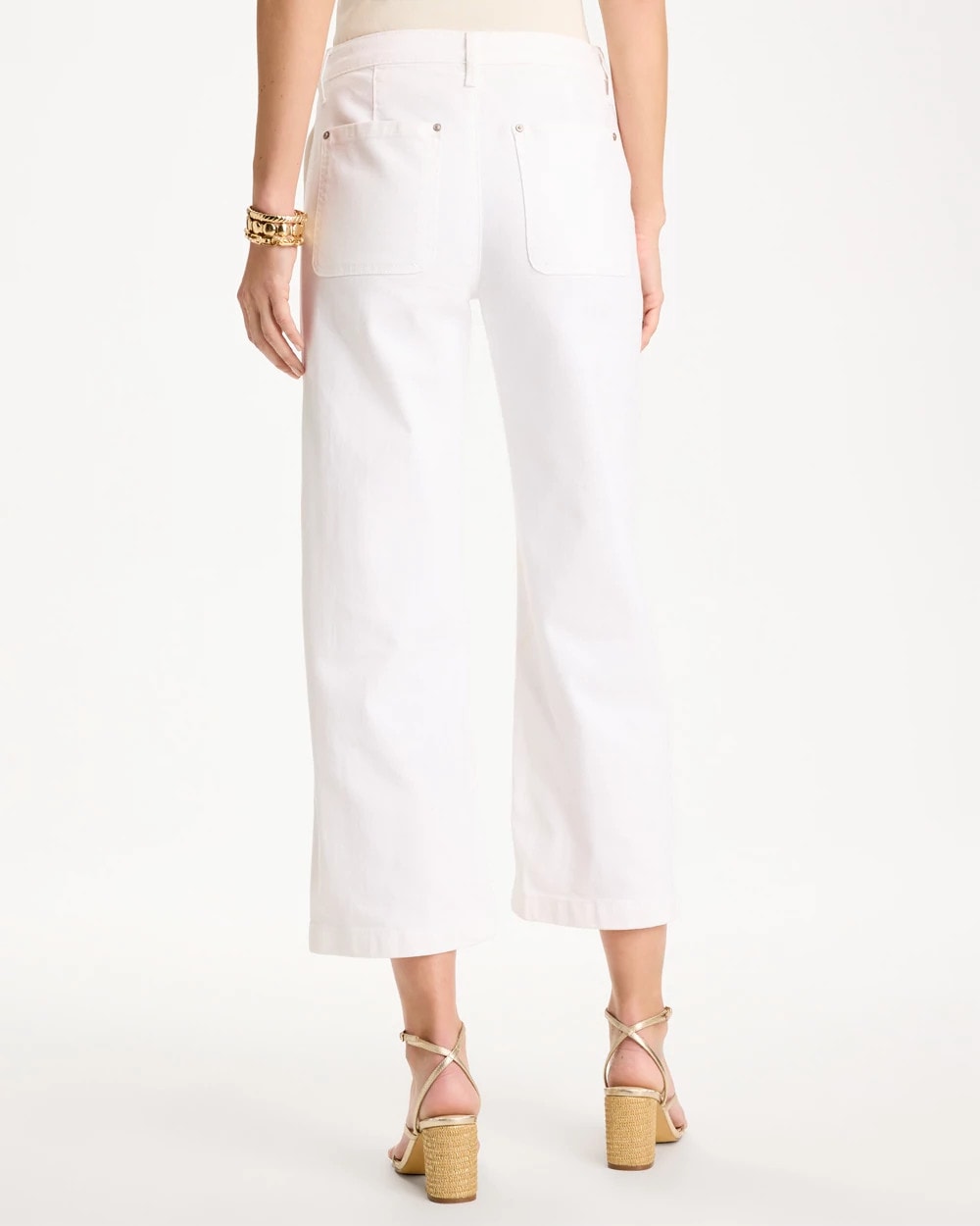 Chico's US - Straight Crop White Trouser Jeans