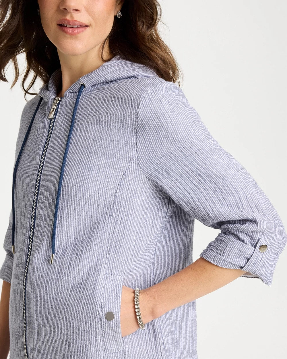 Chico's Outlet - Zenergy® Striped Gauze Jacket