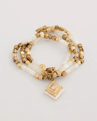 Chico's Outlet - Set of 3 Pearl Treasure Stretch Bracelets