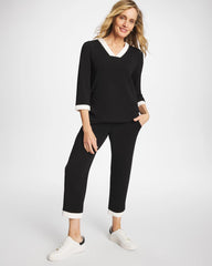 Chico's US - Zenergy® Soft Caviar Bead Contrast Top
