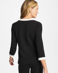 Chico's US - Zenergy® Soft Caviar Bead Contrast Top