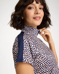 Chico's Sale - Zenergy® UPF Contrast Dot Half Zip Polo