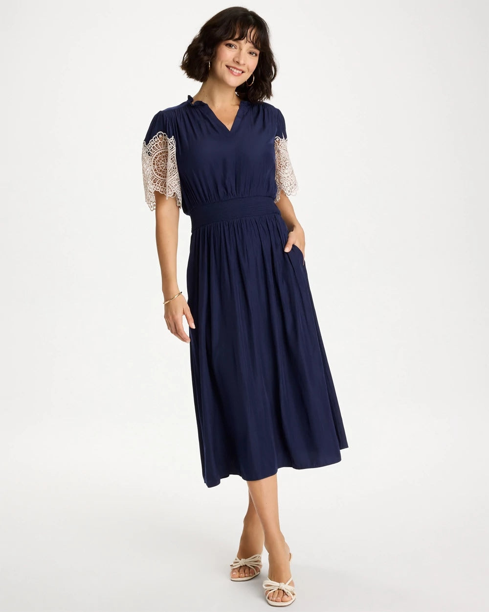 Chico's Outlet - Sea Island Crinkled Midi Dress