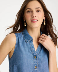 Chico's US - Tencel Denim Sleeveless Shirt