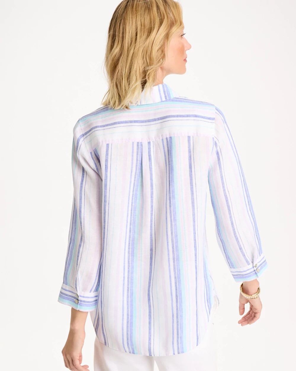 Chico's Discount - No Iron™ Linen Striped Shirt