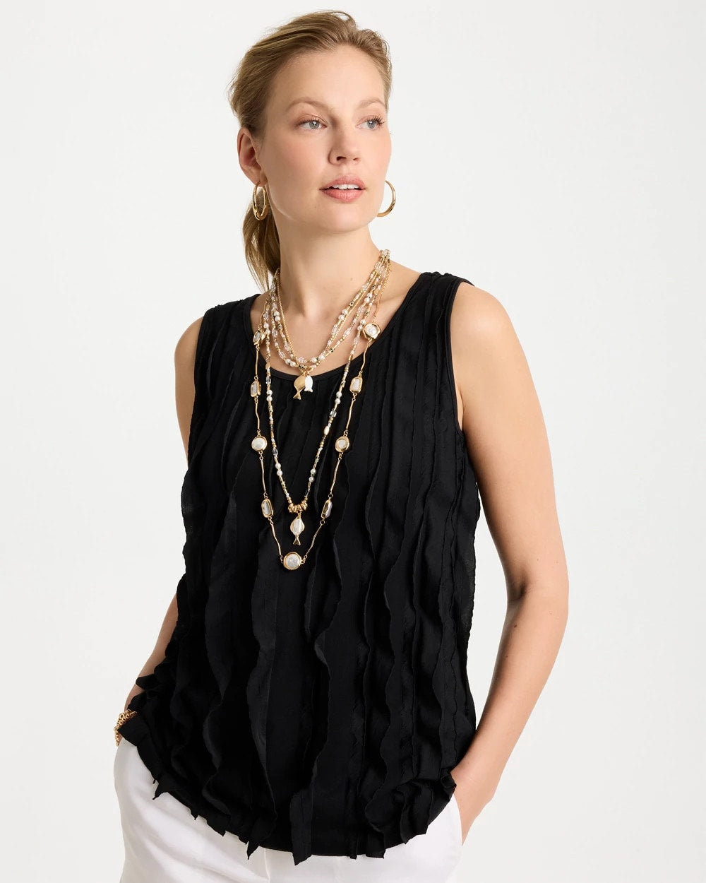Chico's On Sale - Coral Jade Stone Charm Necklace
