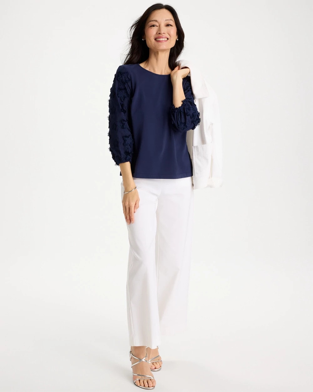 Chico's For Sale - Star Cutout 3/4 Sleeved Tee