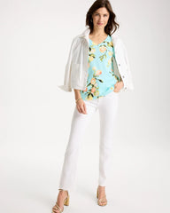 Chico's Online - Pima Printed Elbow-Sleeve Tee