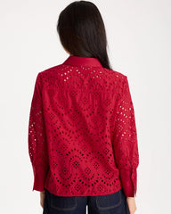 Chico's Outlet - Eyelet Collared Shirt