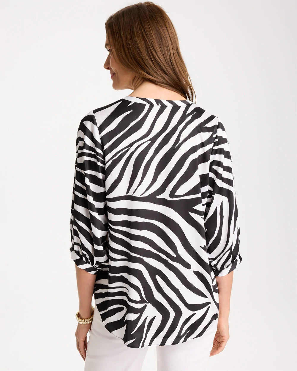 Chico's Online - Satin Animal Print Tie-Front Top