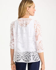 Chico's Discount - Lace Burnout Blouse