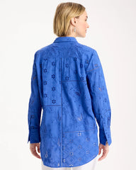 Chico's Sale - Embroidered Trapunto-Trim Tunic