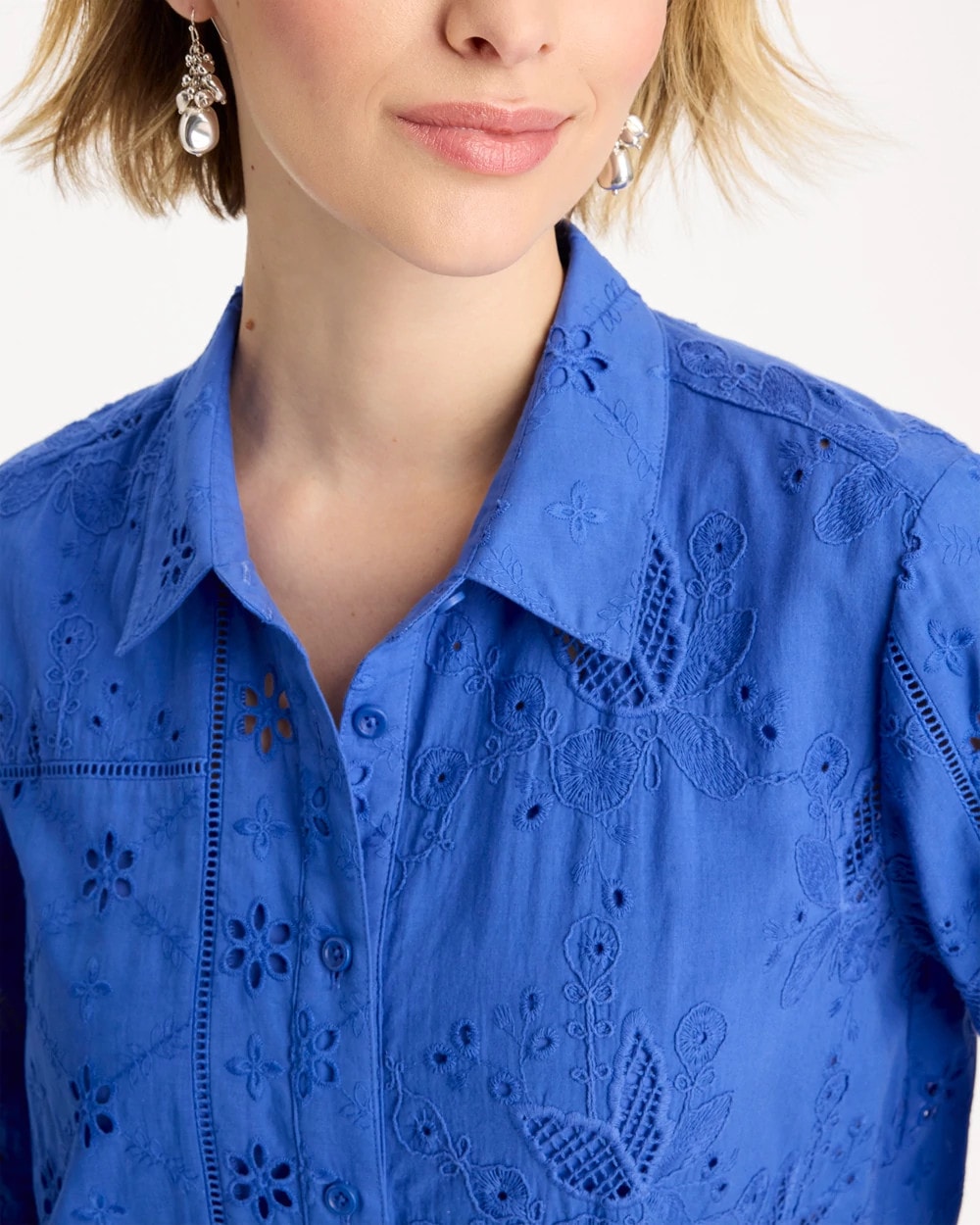 Chico's Sale - Embroidered Trapunto-Trim Tunic