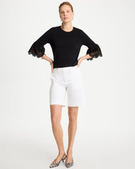 Chico's For Sale - Cotton Lace Flutter Sleeve Tee