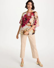 Chico's Discount - Boatneck Printed Poncho