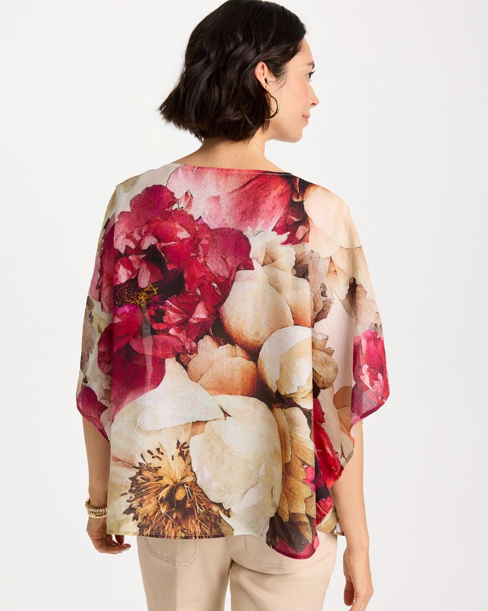 Chico's Discount - Boatneck Printed Poncho